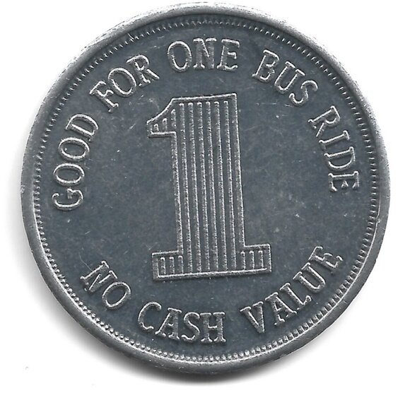 Uptown Express Las Vegas 40mm Aluminum Bus Transit Token (b862-5) - Picture 2 of 2